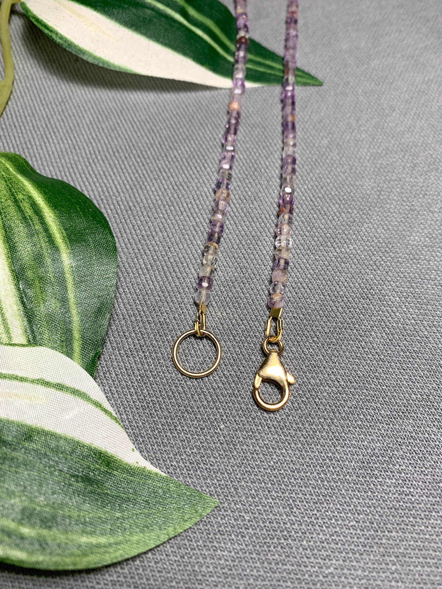 Amethyst Gemstone Wolf Necklace