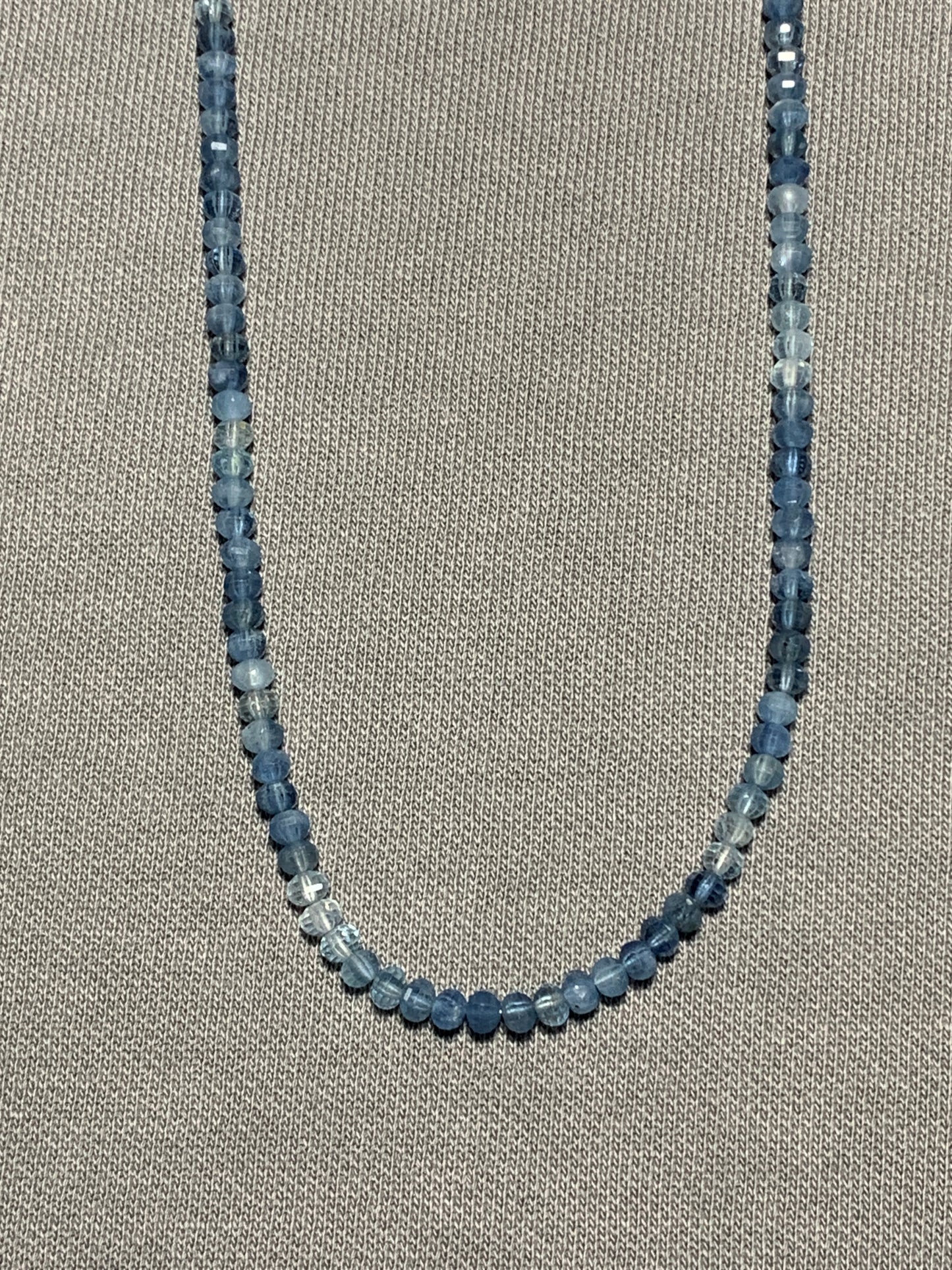 Sparkly Mini Aquamarine Beaded Gemstone Necklace
