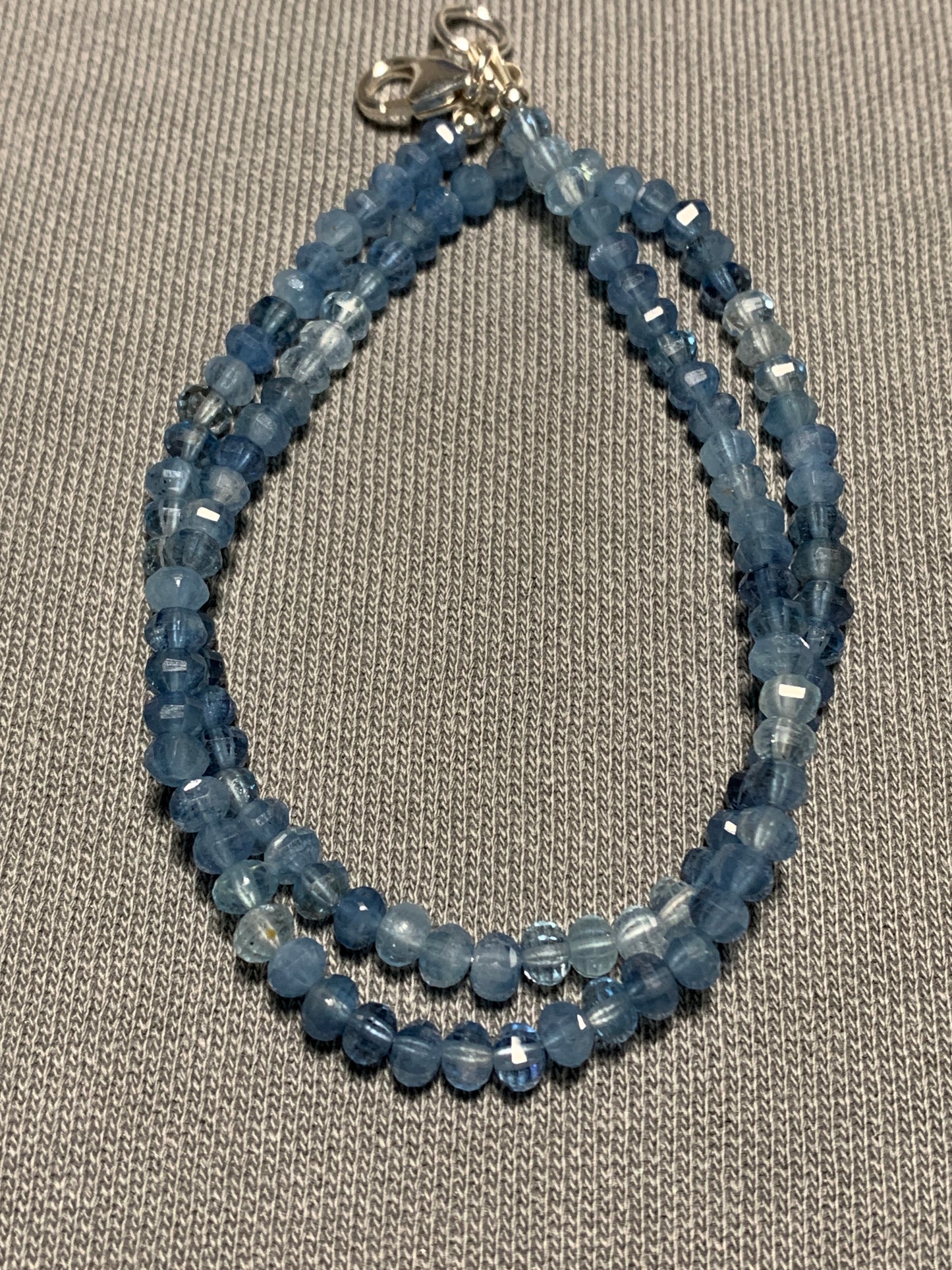 Sparkly Mini Aquamarine Beaded Gemstone Necklace