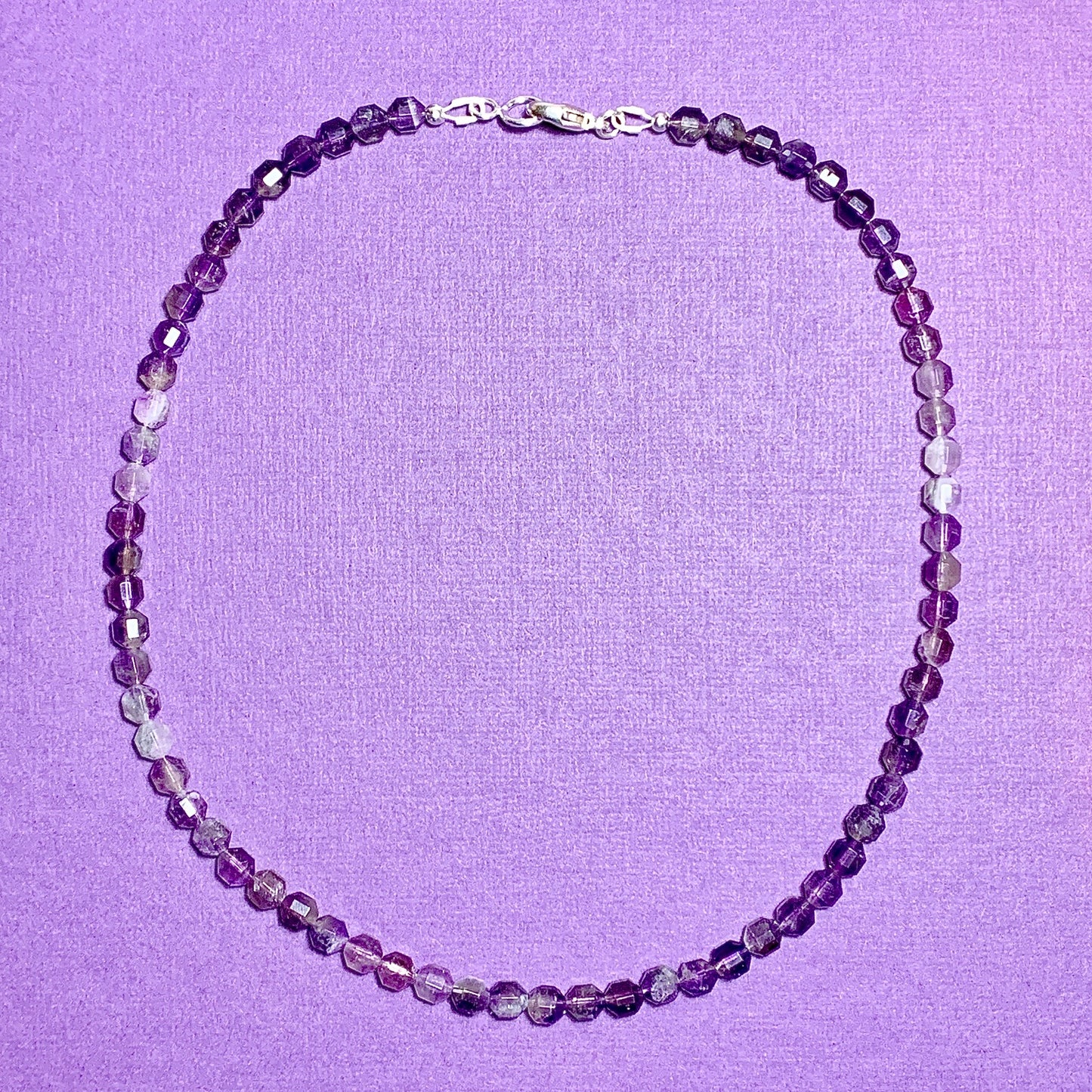 Amethyst Prisms Beaded Necklace