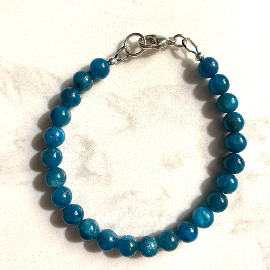 Neon Apatite Beaded Gemstone Bracelet