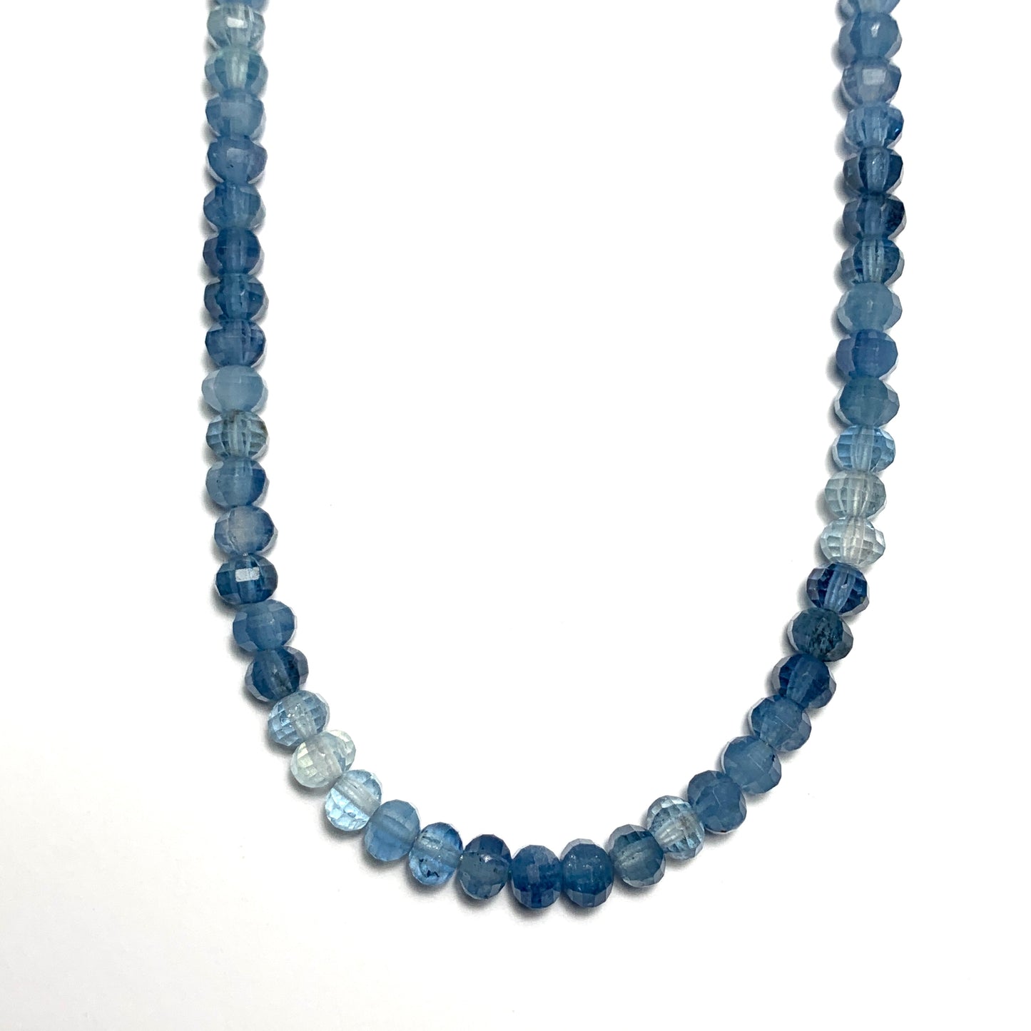 Sparkly Mini Aquamarine Beaded Gemstone Necklace