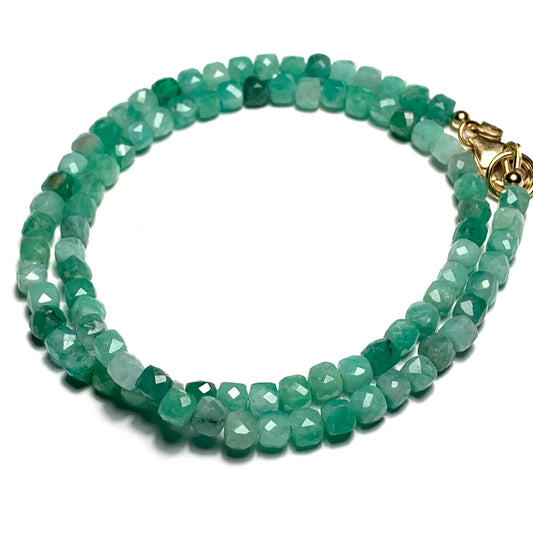 Emerald Beaded Gemstone Necklace