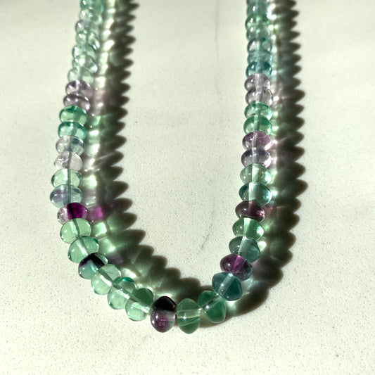 Fluorite Beaded Gemstone Necklace