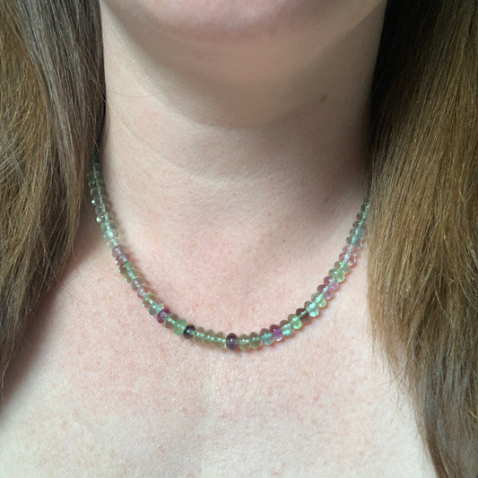 Fluorite Beaded Gemstone Necklace