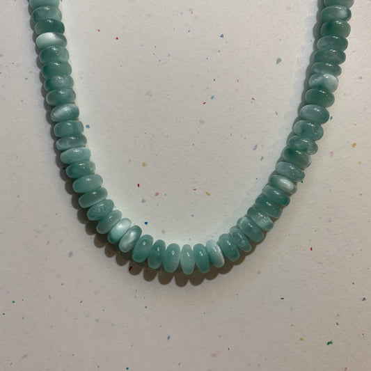 Green Moonstone Beaded Gemstone Necklace