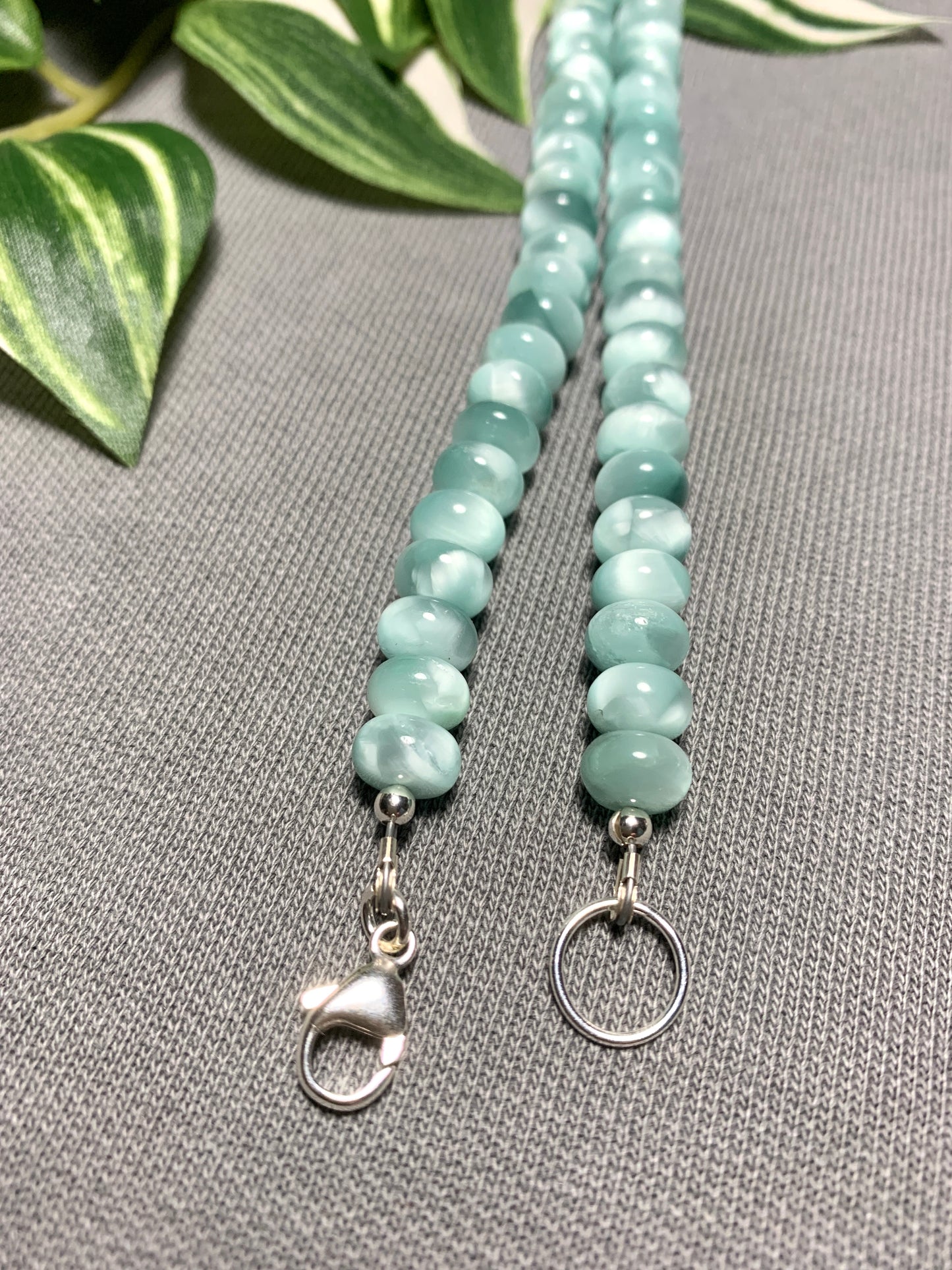Green Moonstone Beaded Gemstone Necklace
