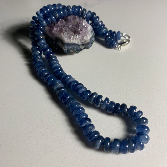 Blue Kyanite Hand Knotted Necklace