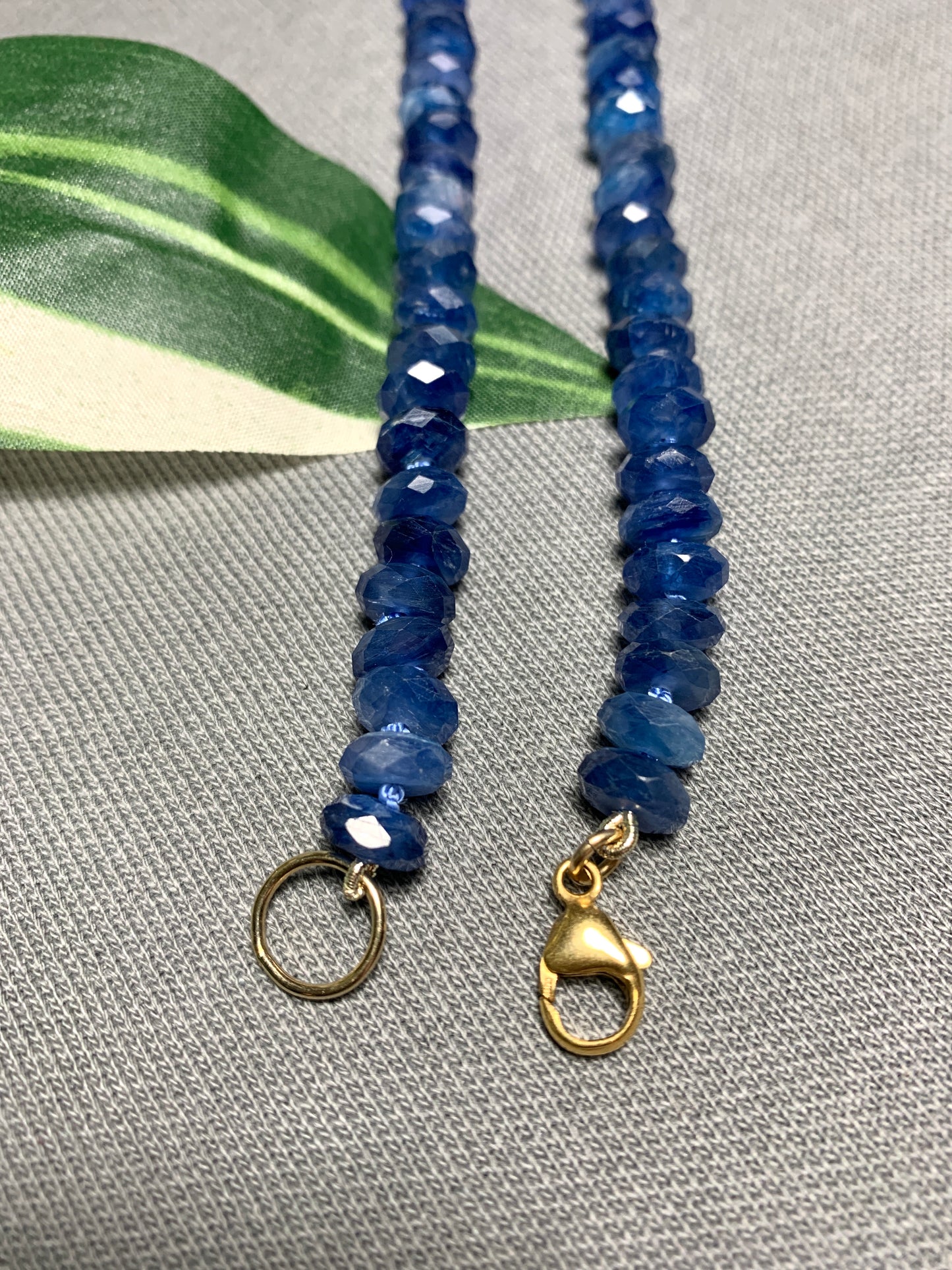 Sparkly Blue Kyanite Hand Knotted Necklace