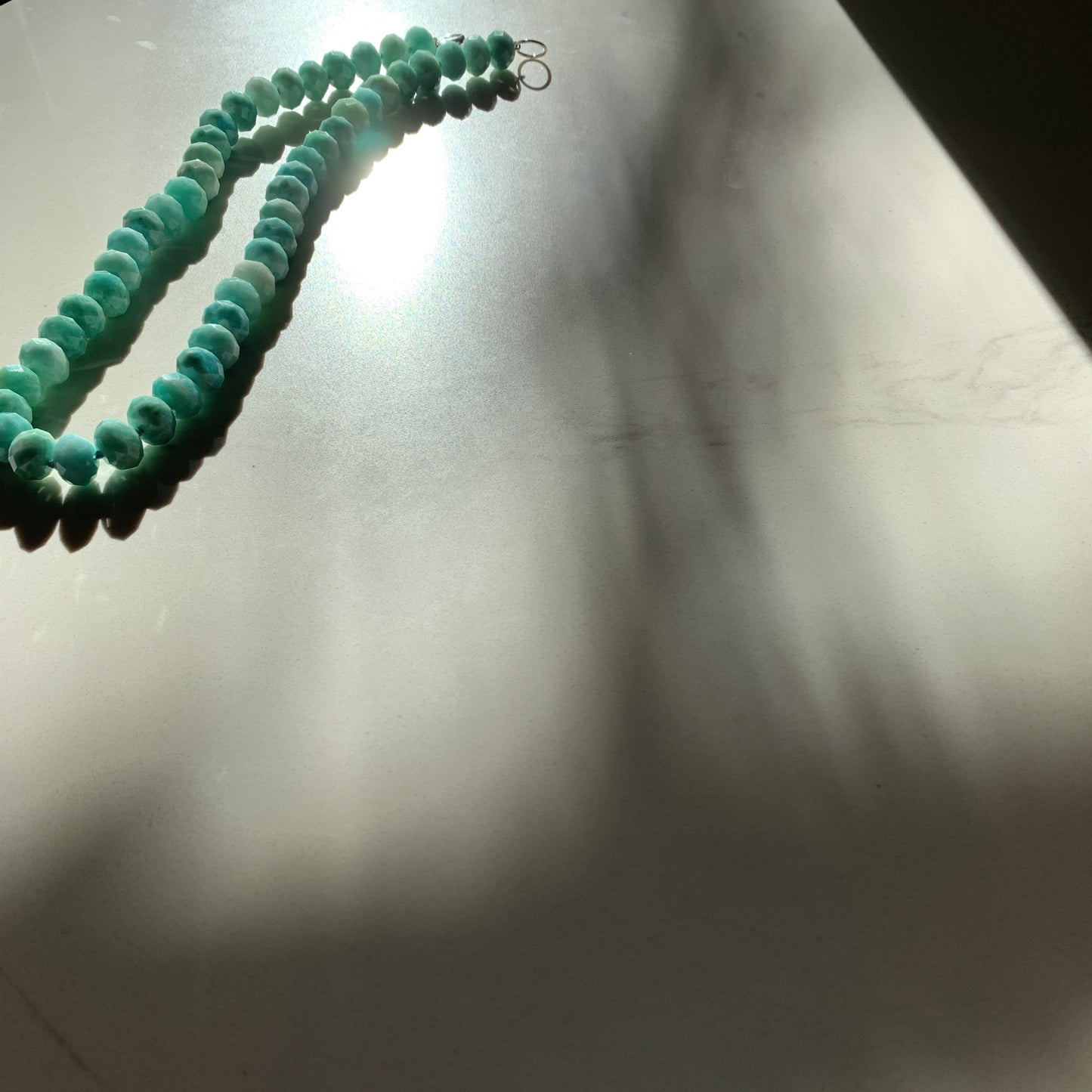 Peruvian Amazonite Hand Knotted Gemstone Necklace