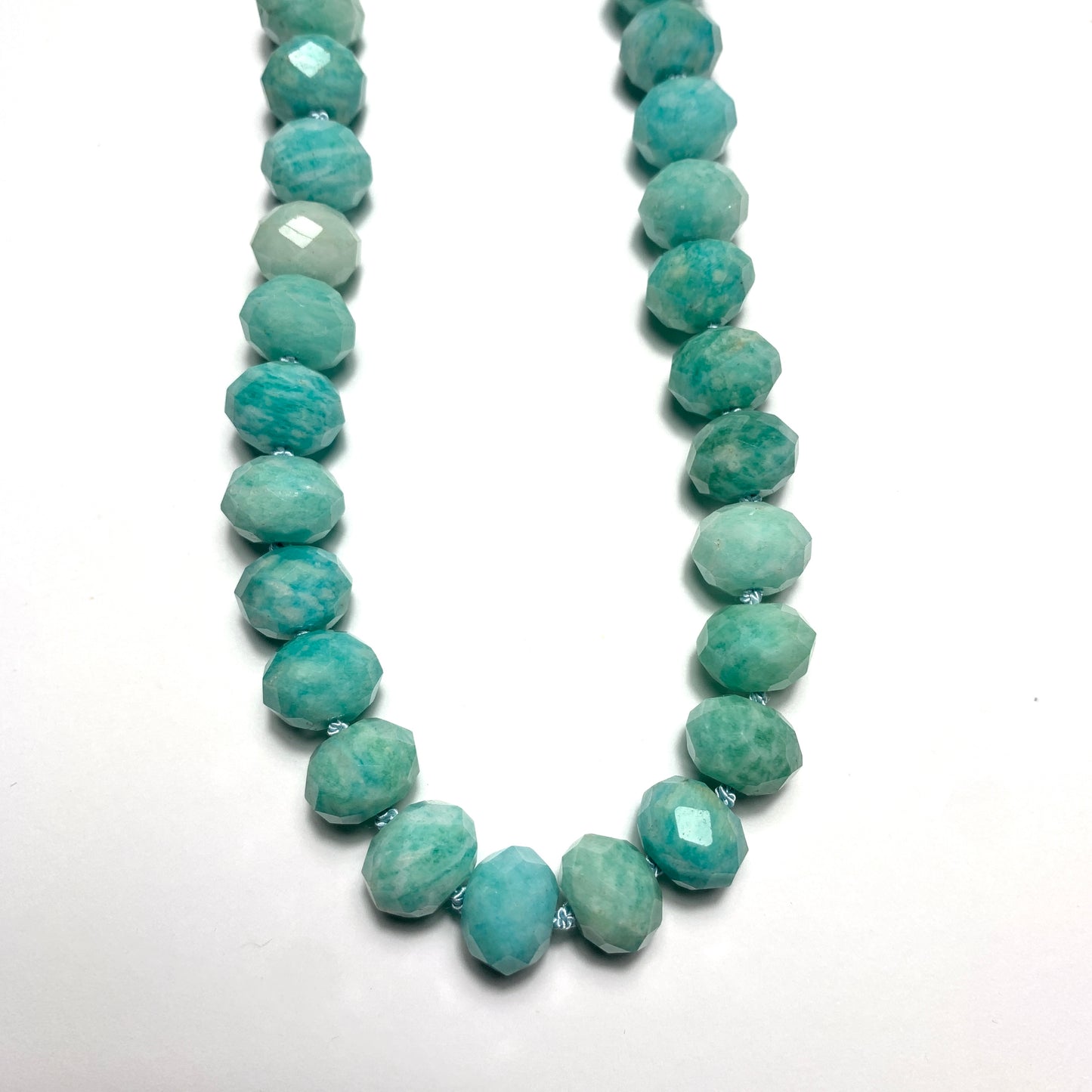 Peruvian Amazonite Hand Knotted Gemstone Necklace