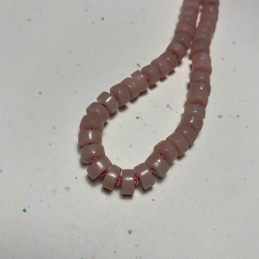 Pink Opal Heishi Hand Knotted Necklace