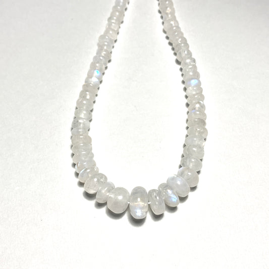 Rainbow Moonstone Graduated Necklace