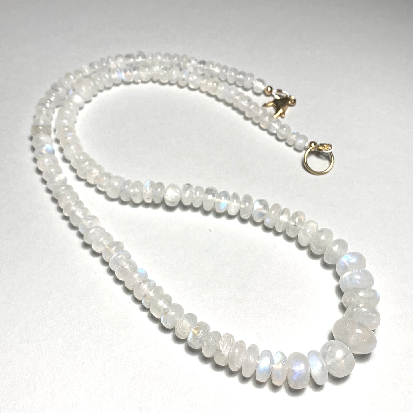 Rainbow Moonstone Graduated Necklace