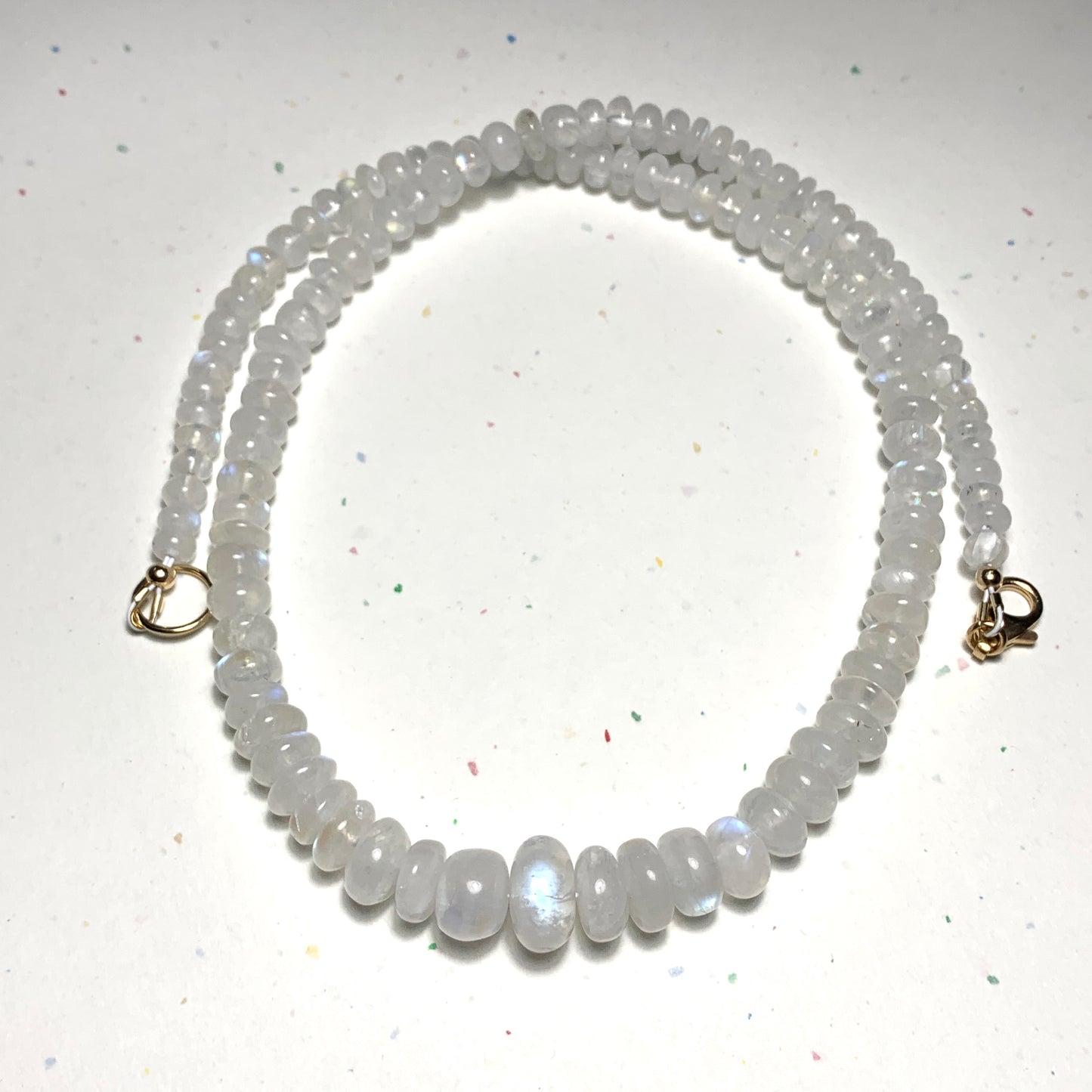 Rainbow Moonstone Graduated Necklace