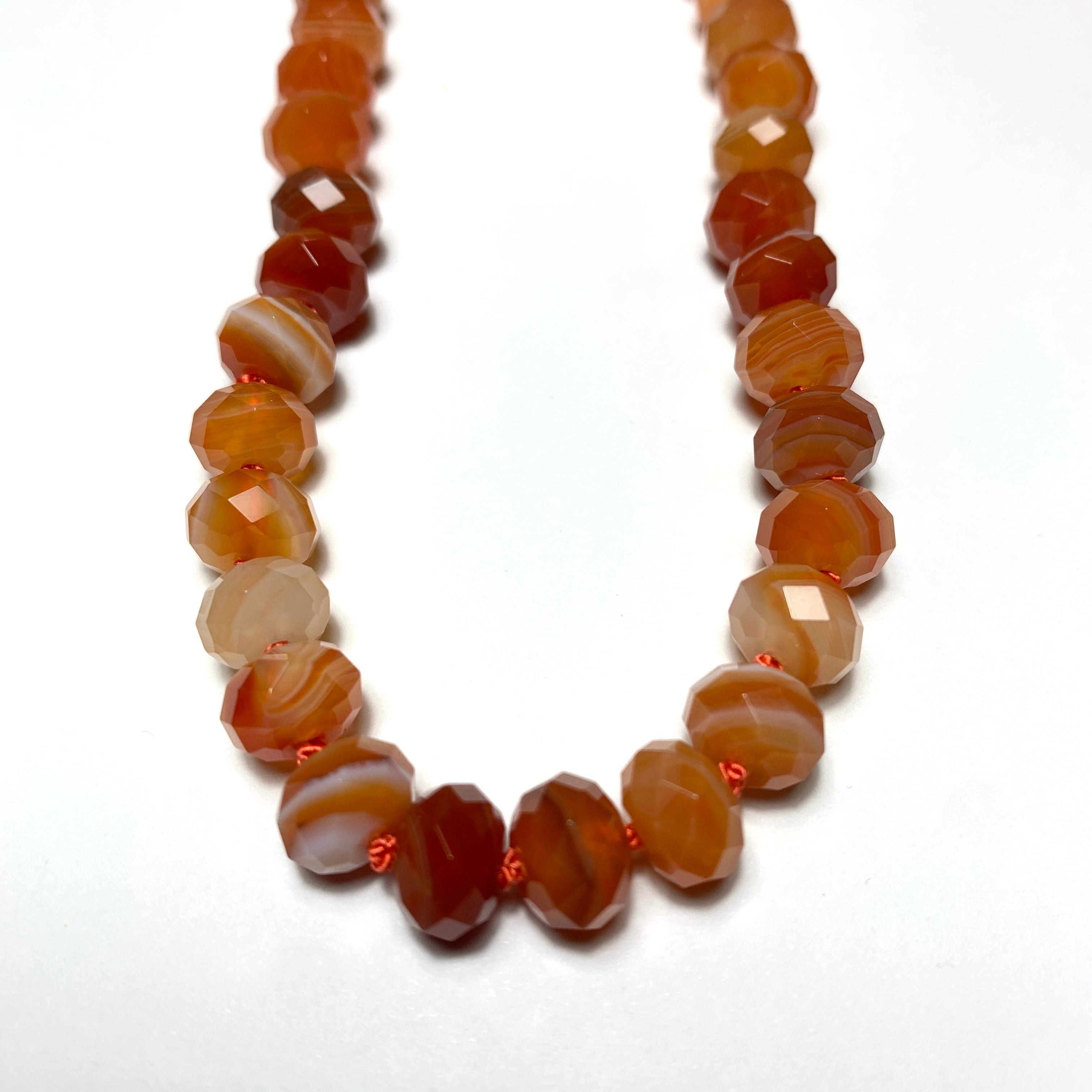 Moroccan Agate Candy Necklace offers Orange Gemstone Hand Knotted Necklace