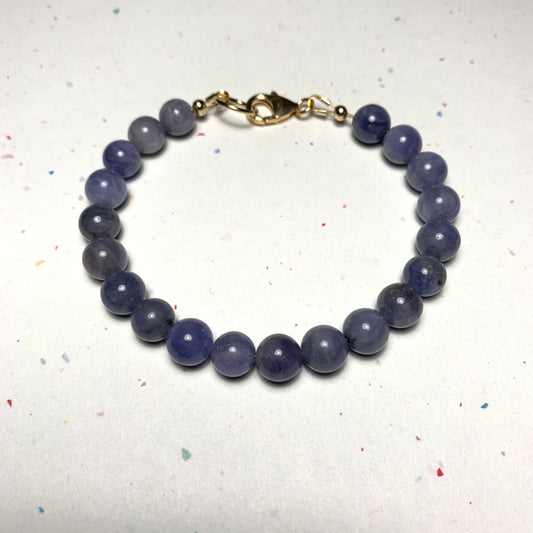 Tanzanite Beaded Gemstone Bracelet