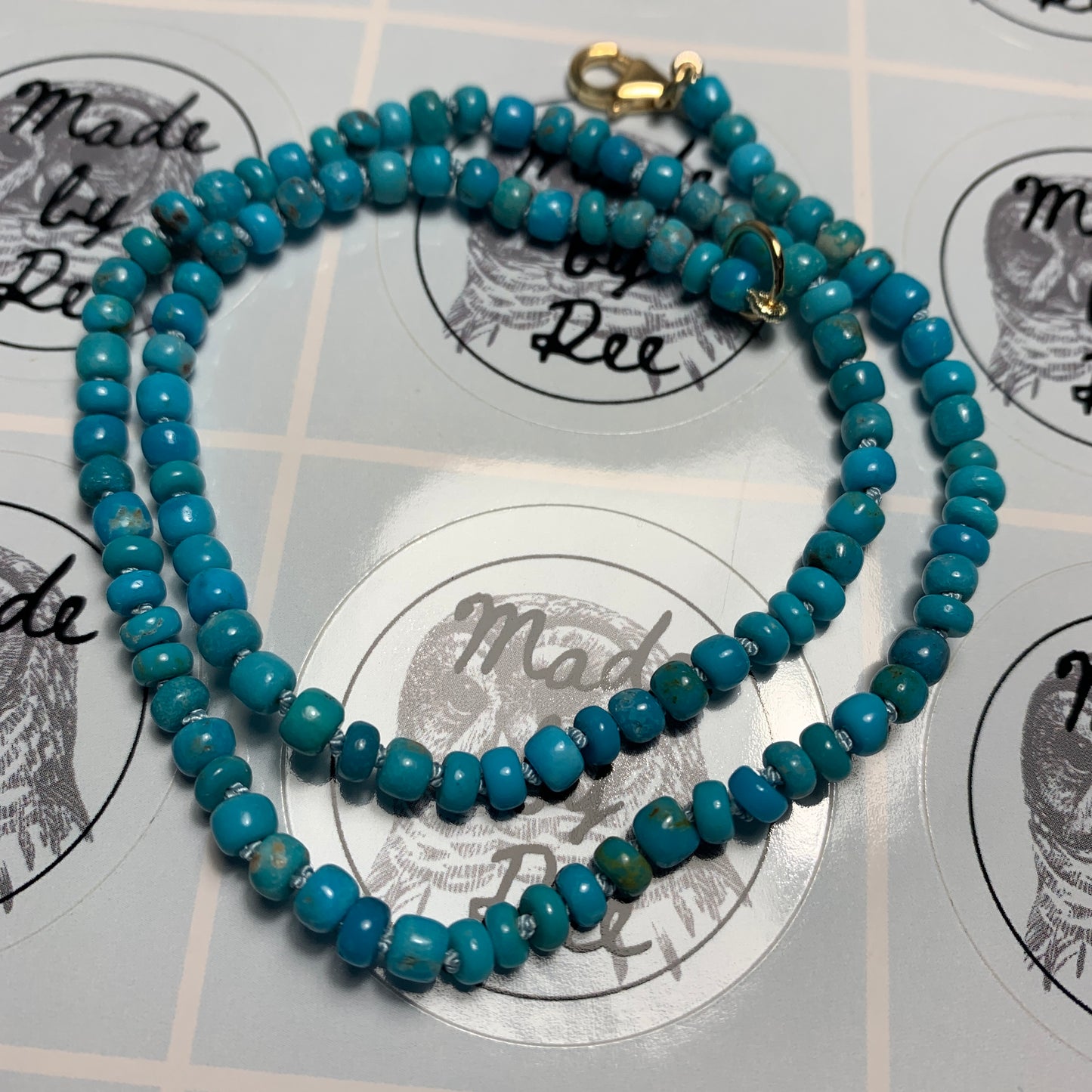 Turquoise Hand Knotted Gemstone Necklace