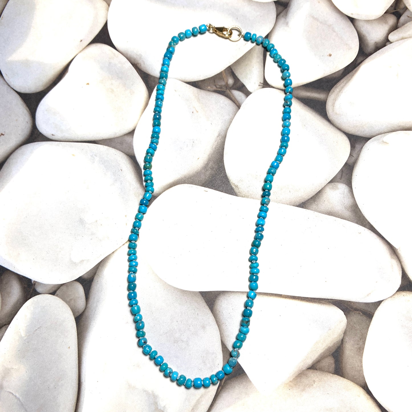 Turquoise Hand Knotted Gemstone Necklace