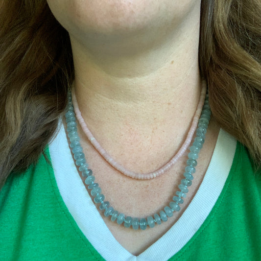Aquamarine Hand Knotted Necklace