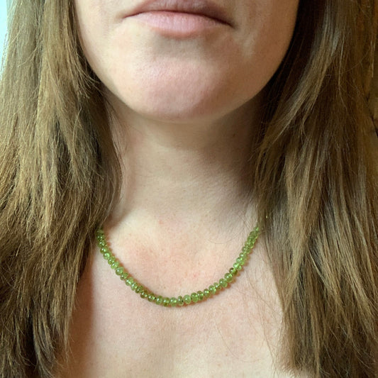 Peridot Hand Knotted Necklace