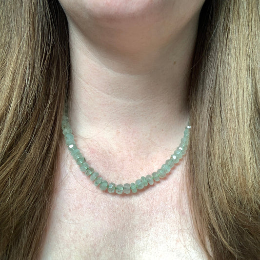 Chalcedony Hand Knotted Necklace