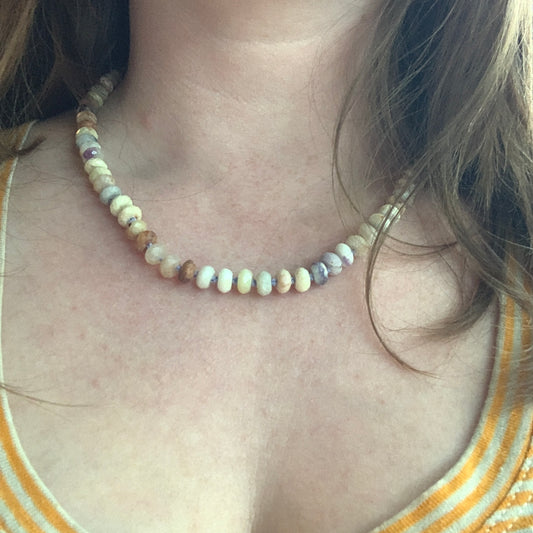 Morado Opal Hand Knotted Necklace