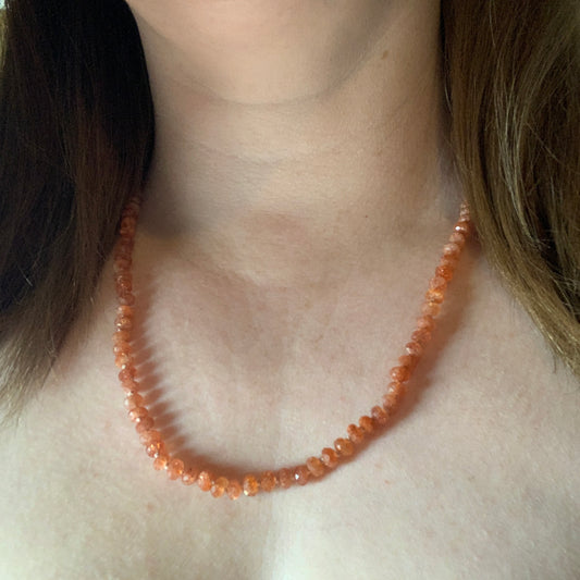 Sunstone Hand Knotted Necklace